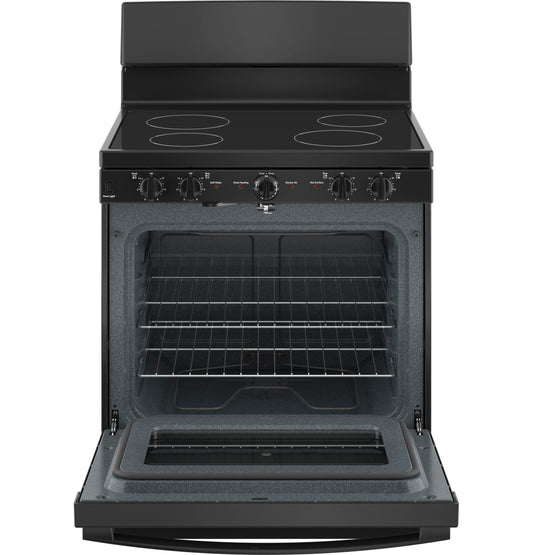 GE® ENERGY STAR® 30” Free-Standing Electric Radiant Smooth Cooktop Range