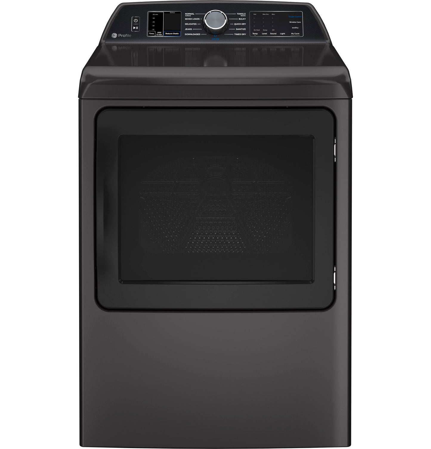 GE Profile™ 7.4 cu. ft. Capacity Smart aluminized alloy drum Gas Dryer with Sanitize Cycle and Sensor Dry