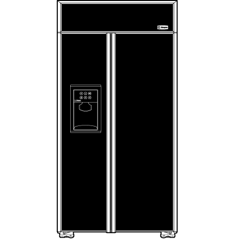 Monogram 36" Built-In Side-by-Side Refrigerator with Dispenser