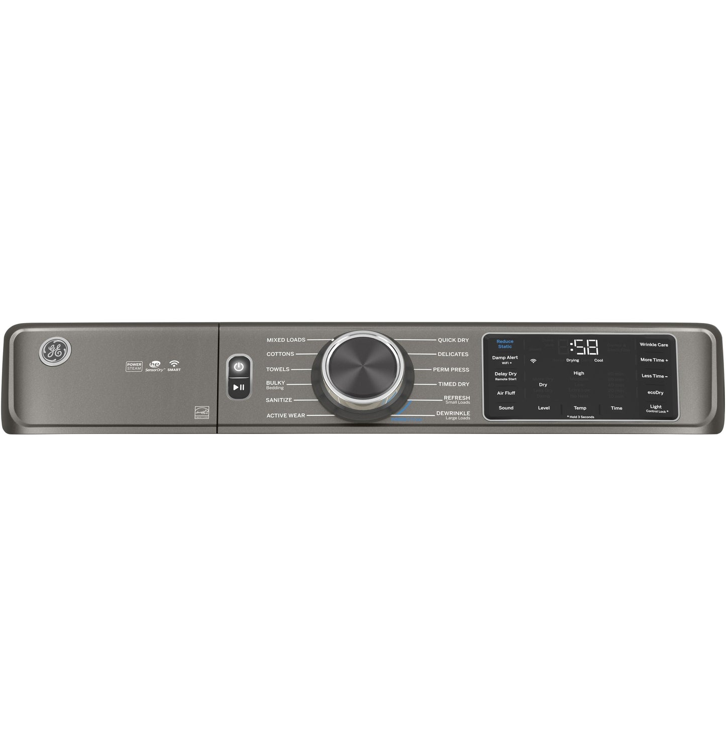 GE® ENERGY STAR® 7.8 cu. ft. Capacity Smart Front Load Gas Dryer with Steam and Sanitize Cycle