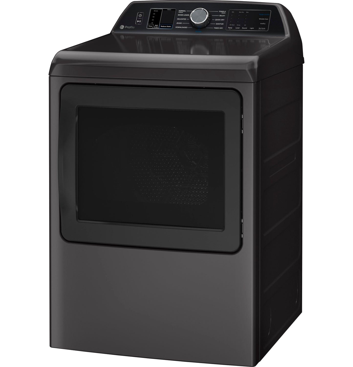 GE Profile™ 7.4 cu. ft. Capacity Smart aluminized alloy drum Gas Dryer with Sanitize Cycle and Sensor Dry