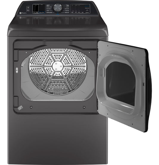GE Profile™ 7.4 cu. ft. Capacity Smart aluminized alloy drum Gas Dryer with Sanitize Cycle and Sensor Dry