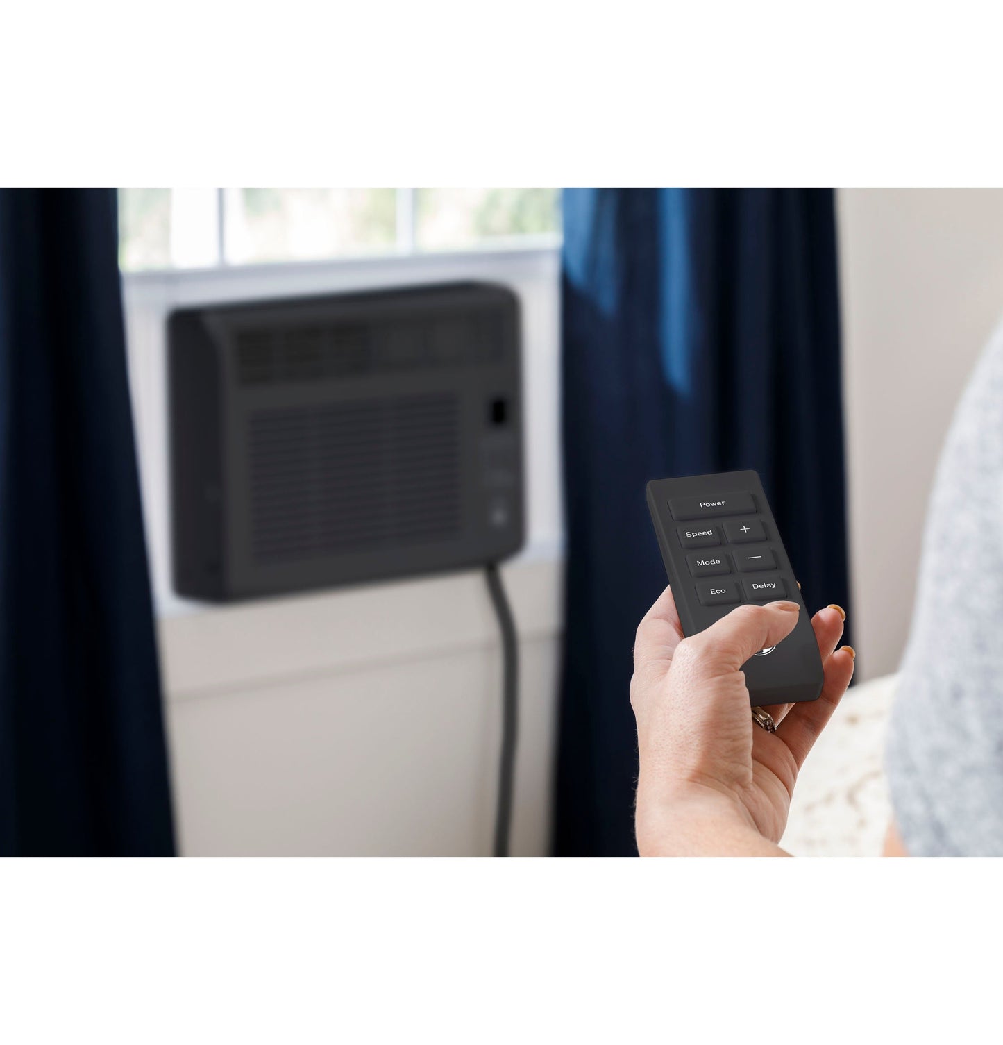 GE® 6,000 BTU Electronic Window Air Conditioner for Small Rooms up to 250 sq ft., Black