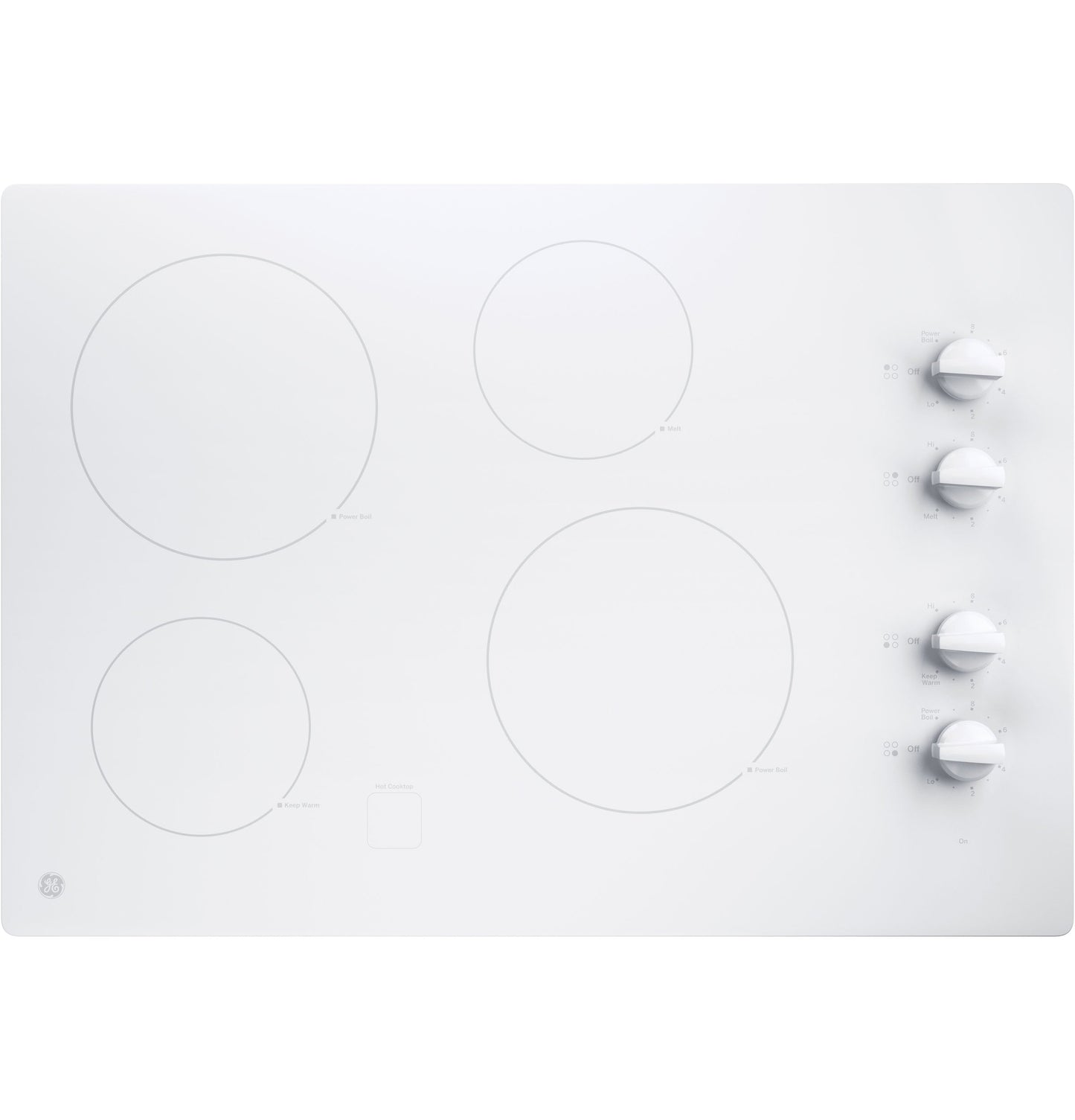 GE® 30" Built-In Knob Control Electric Cooktop