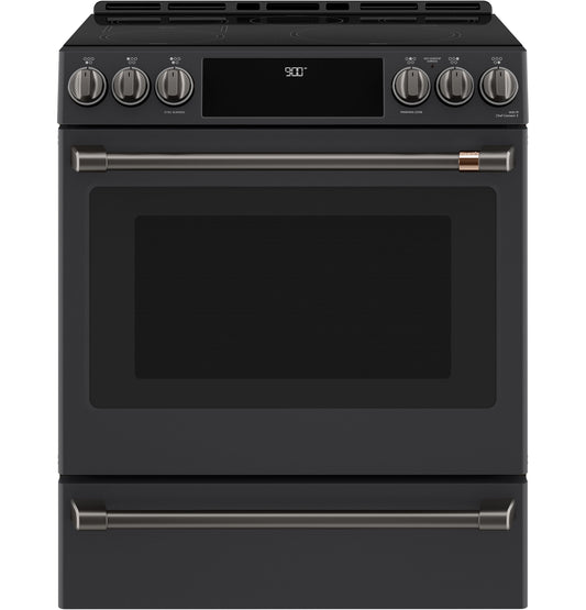 Café™ Front Control Induction Knobs and Handles - Brushed Black