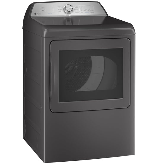 GE Profile™ 7.4 cu. ft. Capacity aluminized alloy drum Gas Dryer with Sanitize Cycle and Sensor Dry
