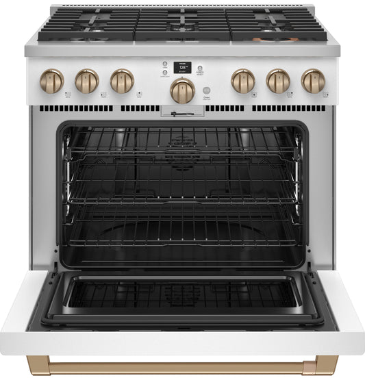 Café™ 36" Smart Dual-Fuel Commercial-Style Range with 6 Burners (Natural Gas)