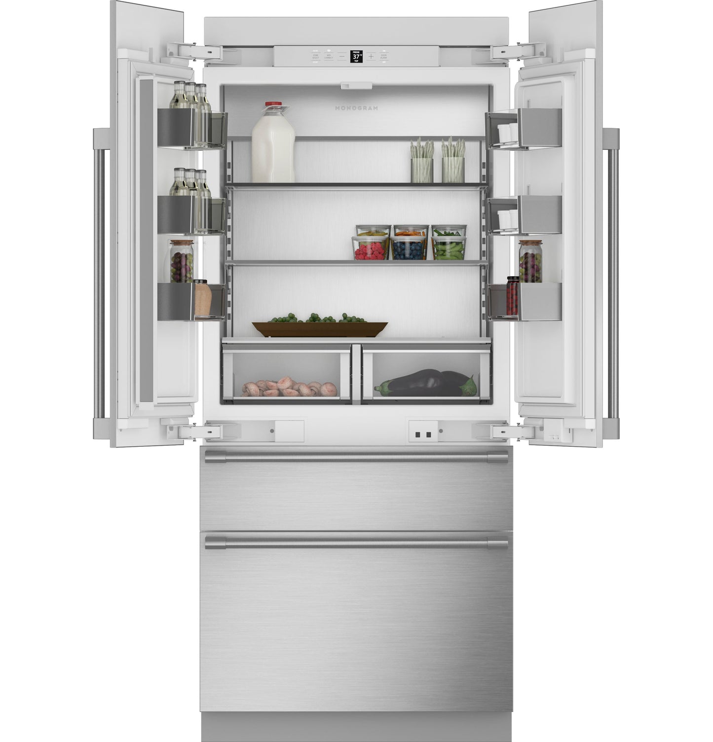 Monogram 36" Integrated French-Door Refrigerator