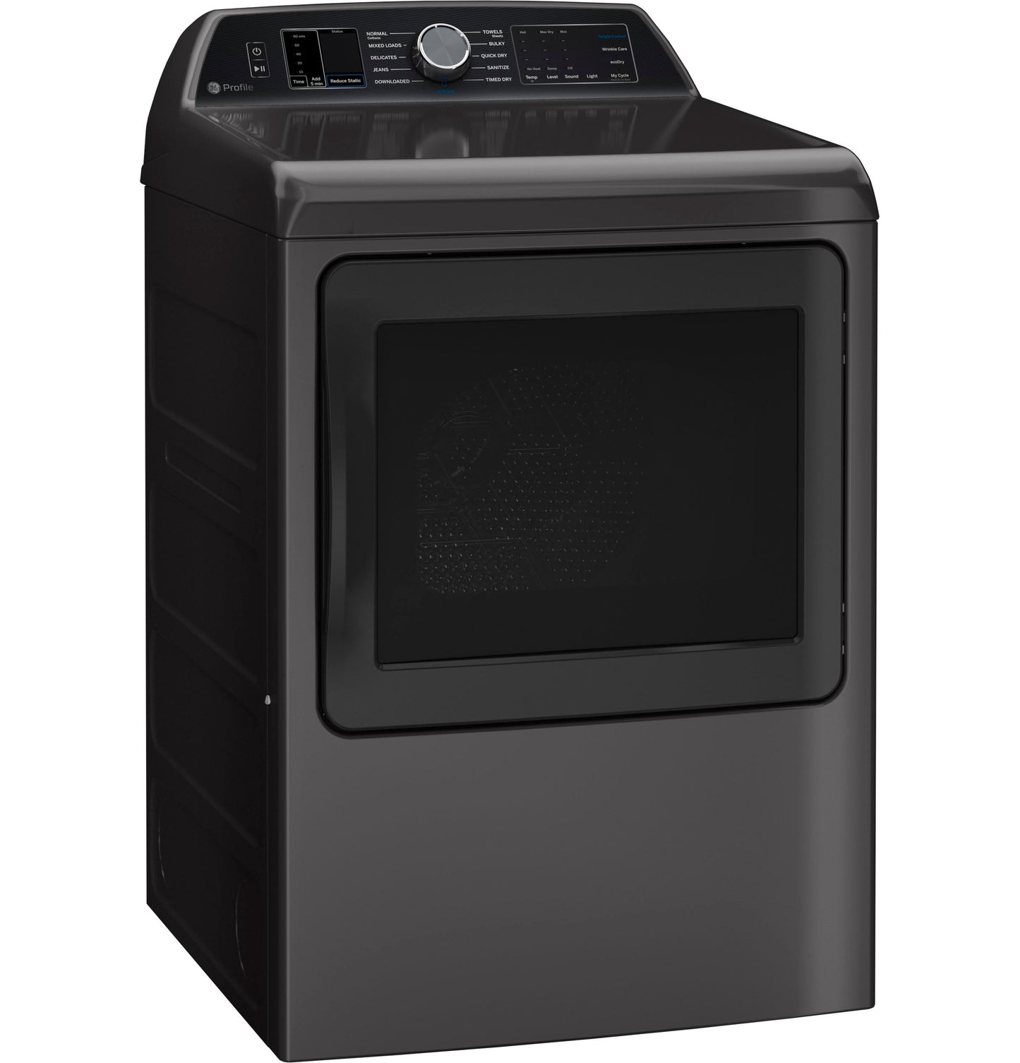 GE Profile™ 7.4 cu. ft. Capacity Smart aluminized alloy drum Gas Dryer with Sanitize Cycle and Sensor Dry