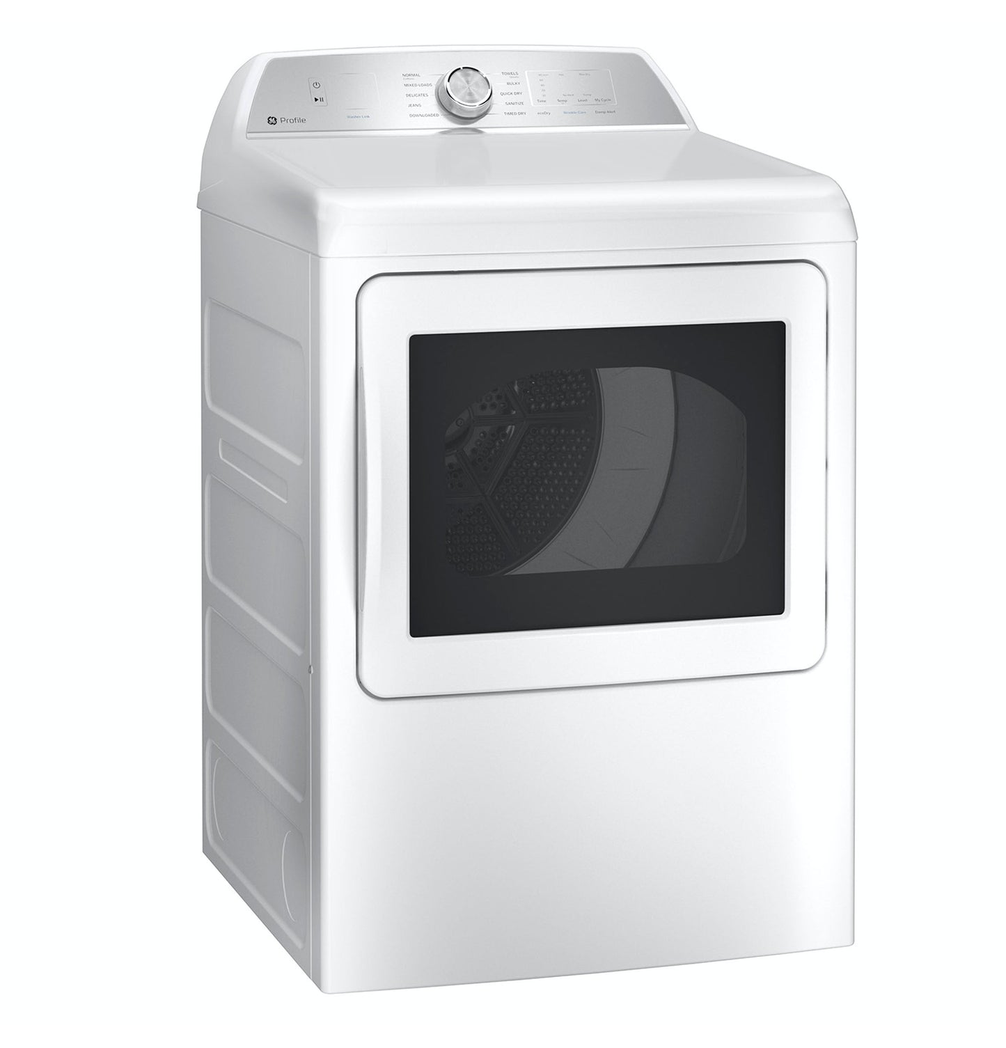 GE Profile™ 7.4 cu. ft. Capacity aluminized alloy drum Gas Dryer with Sanitize Cycle and Sensor Dry