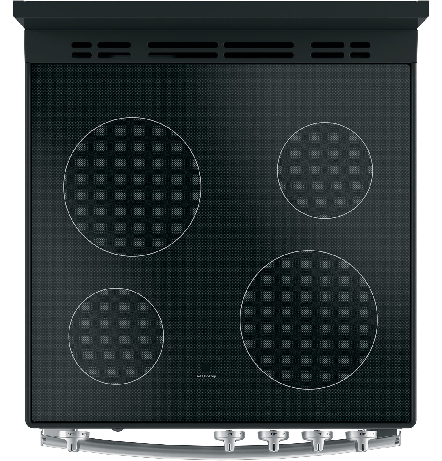 GE® 24" Free-Standing/Slide-in Front Control Range with Steam Clean and Large Window
