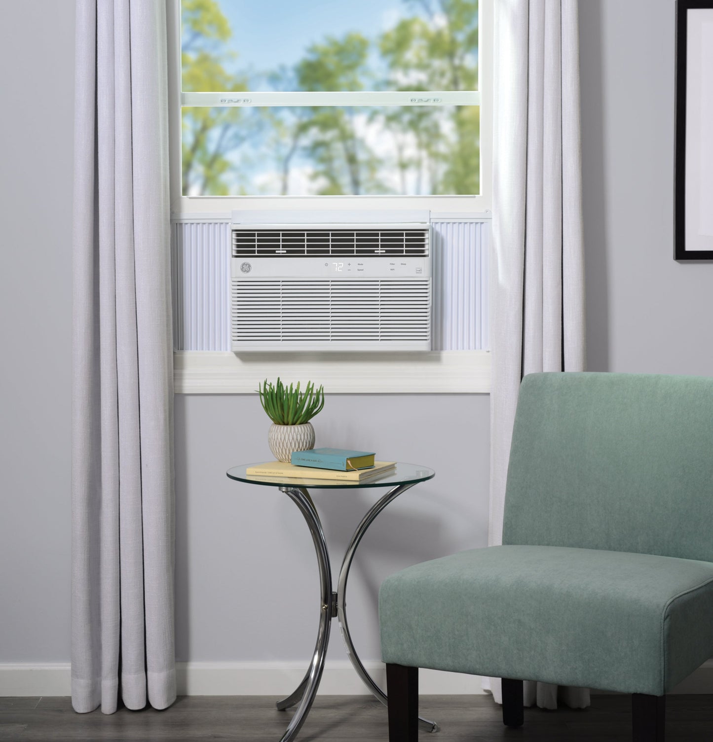 GE® 12,000 BTU Smart Electronic Window Air Conditioner for Large Rooms up to 550 sq. ft.