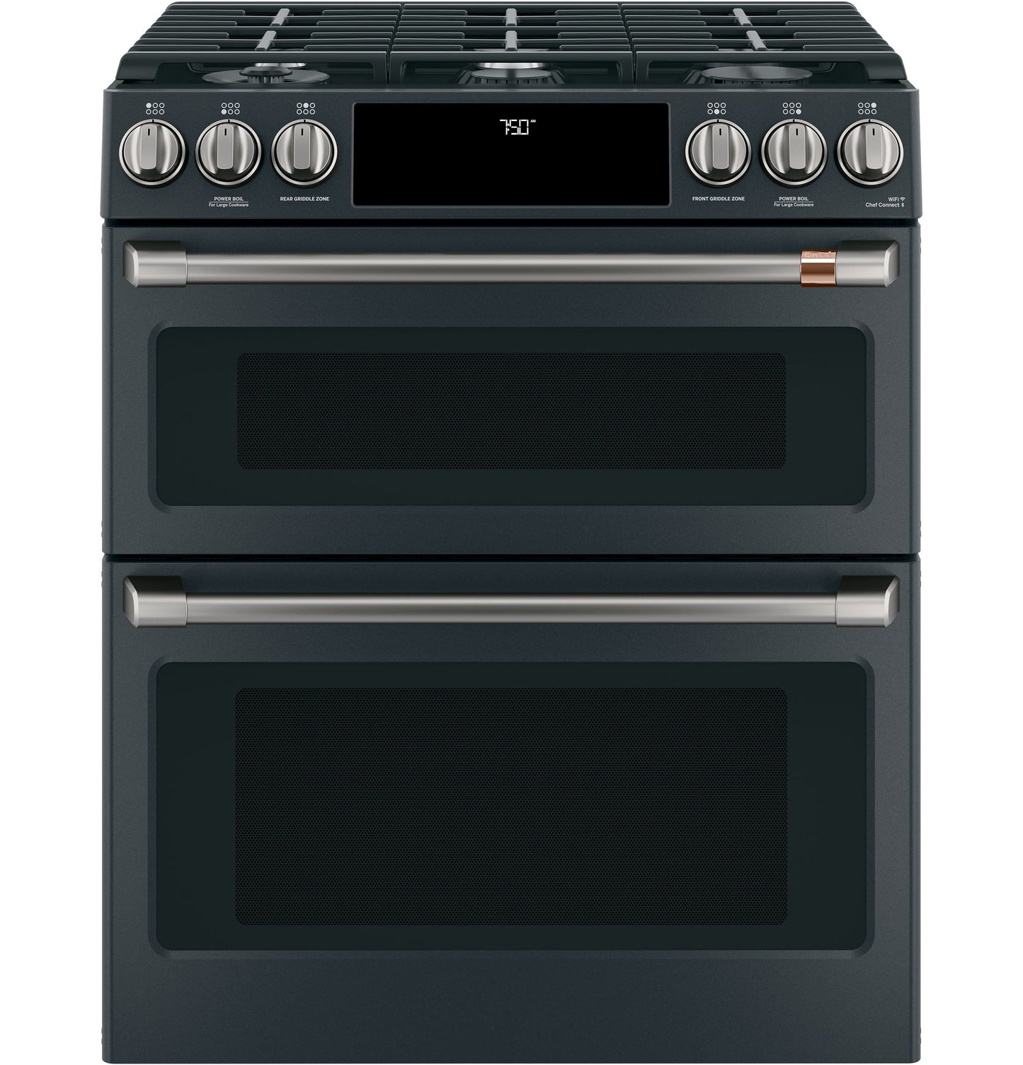 Café™ Front Control Gas Knobs and Handles - Brushed Black