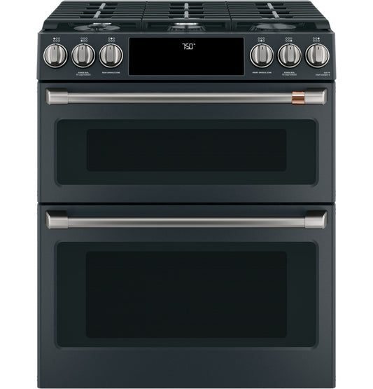 Café™ Front Control Gas Knobs and Handles - Brushed Black