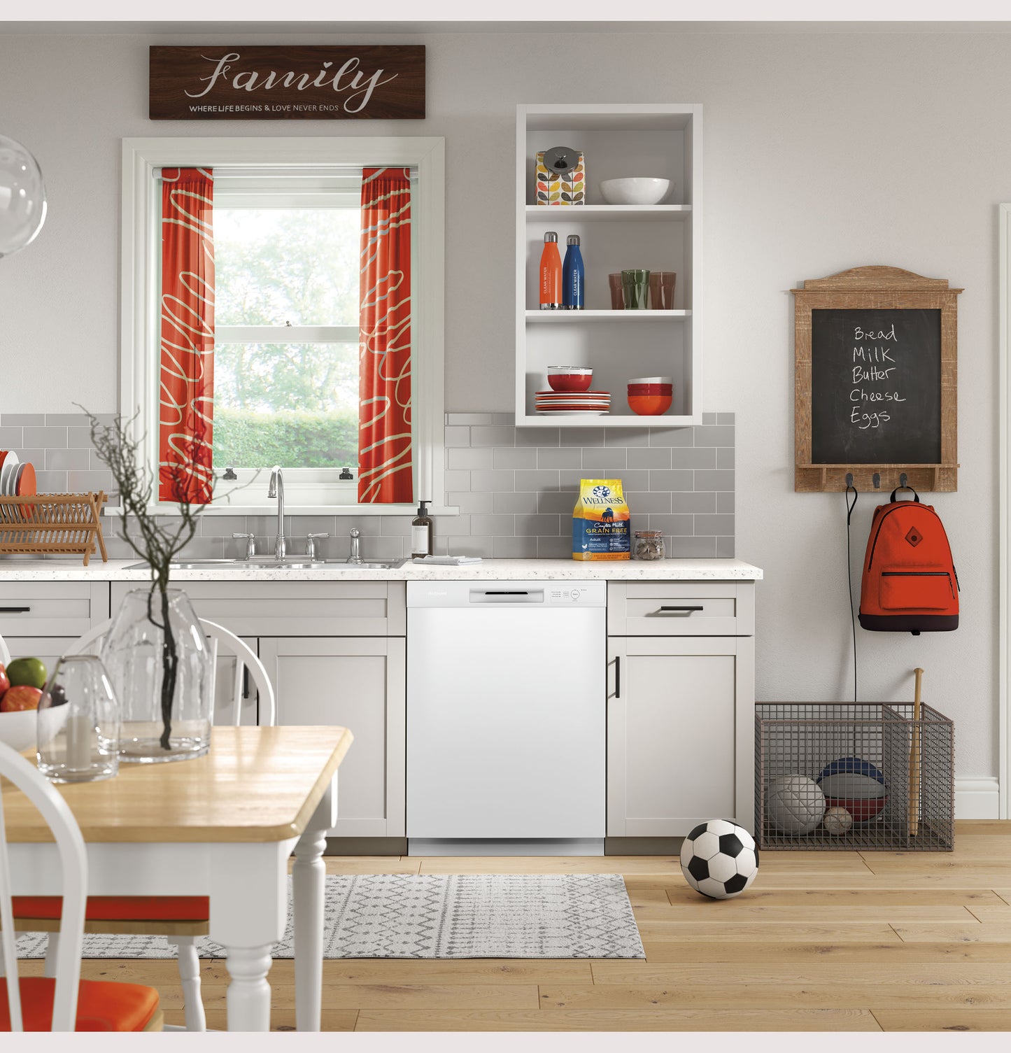 Hotpoint® Two Button Dishwasher with Plastic Interior
