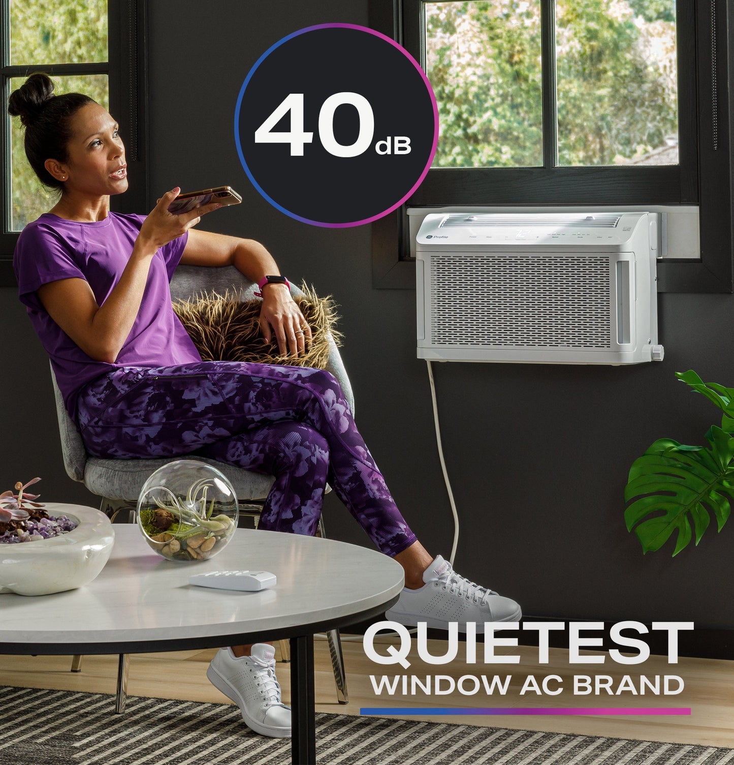 GE Profile ClearView™ 12,200 BTU Inverter Smart Ultra Quiet Window Air Conditioner for Large Rooms up to 550 sq. ft.