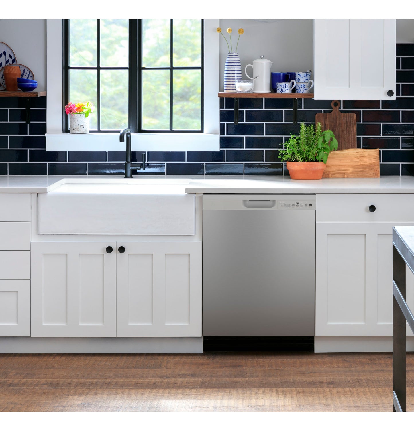 GE® Front Control with Plastic Interior Dishwasher with Sanitize Cycle & Dry Boost