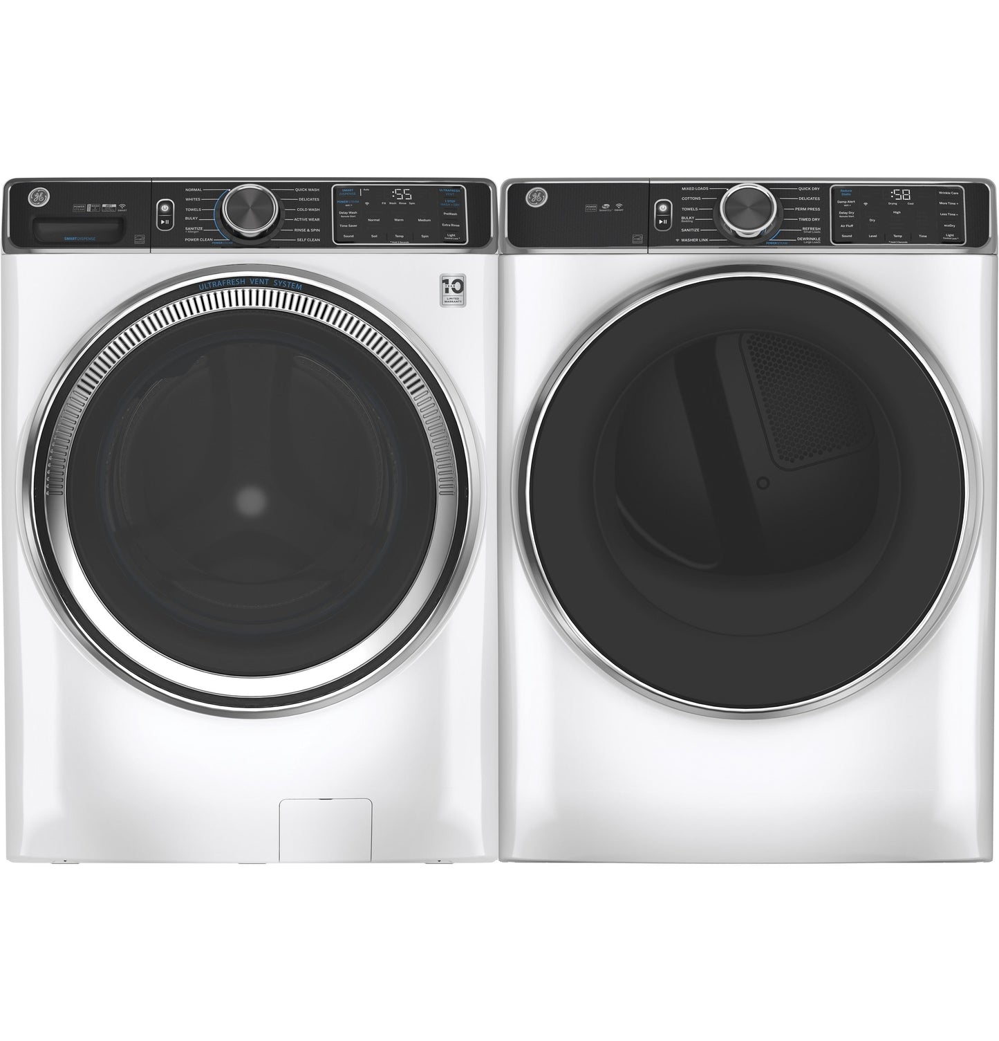 GE® 7.8 cu. ft. Capacity Smart Front Load Gas Dryer with Steam and Sanitize Cycle