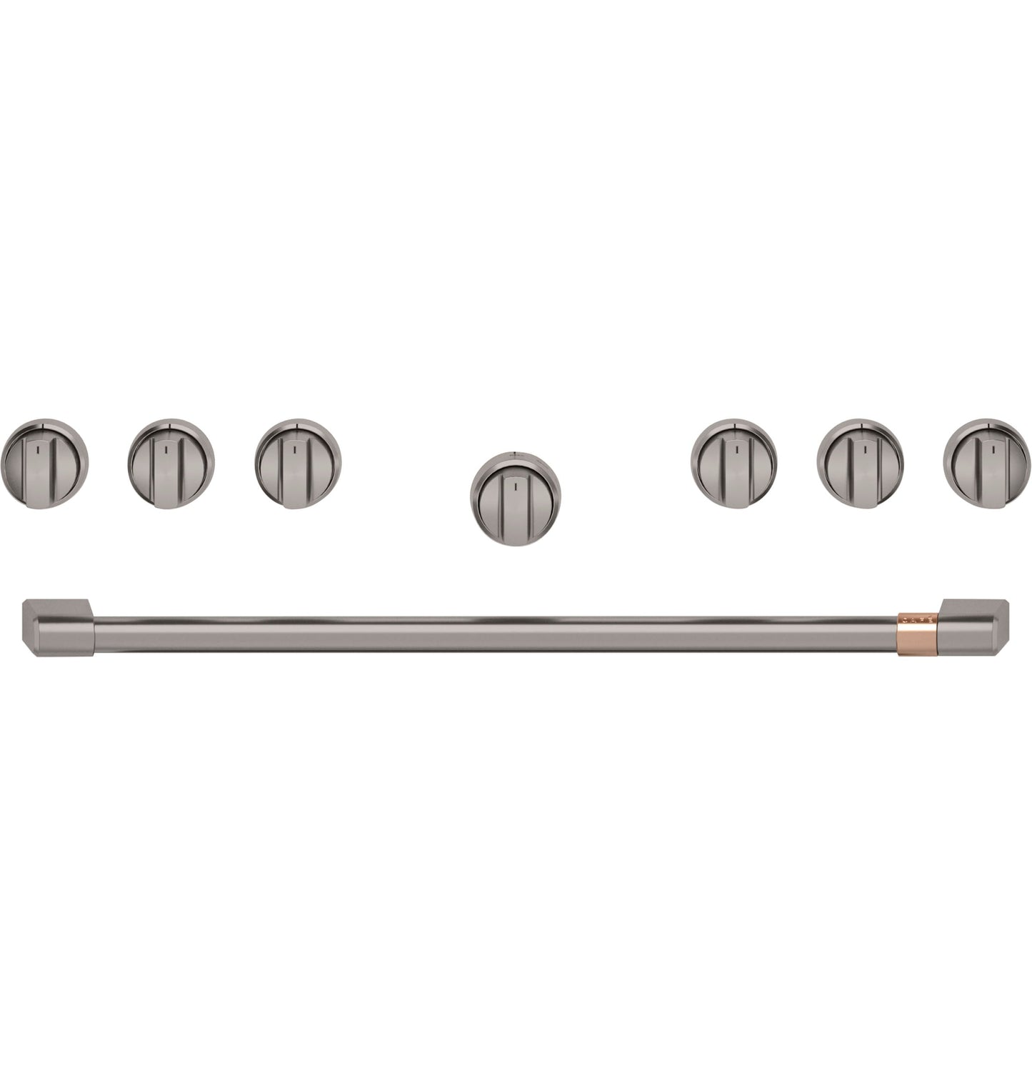 Café™ 36" Brushed Black Handle & Knob Set for Pro Range and Rangetop
