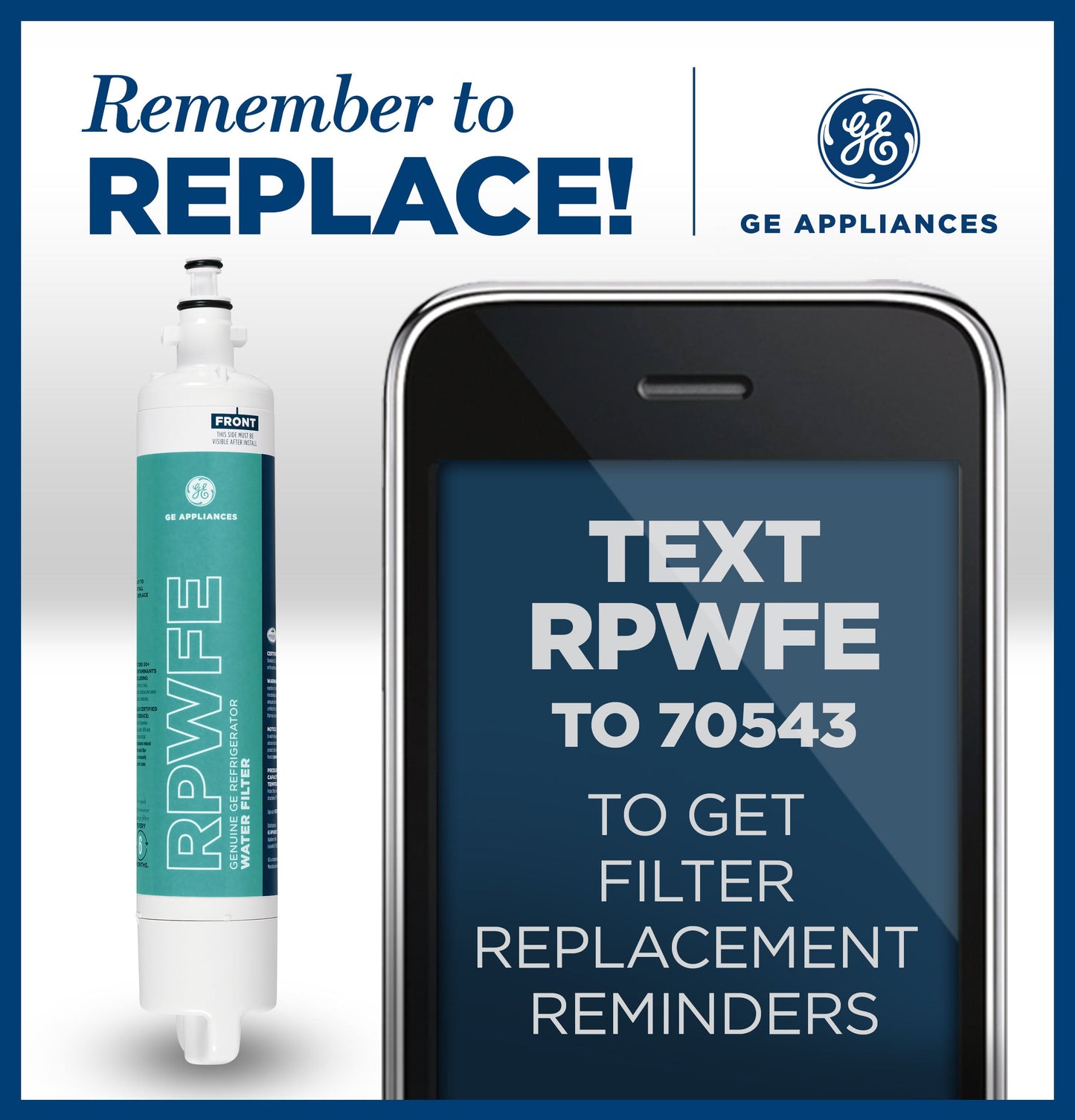 GE® RPWFE REFRIGERATOR WATER FILTER 4-PACK