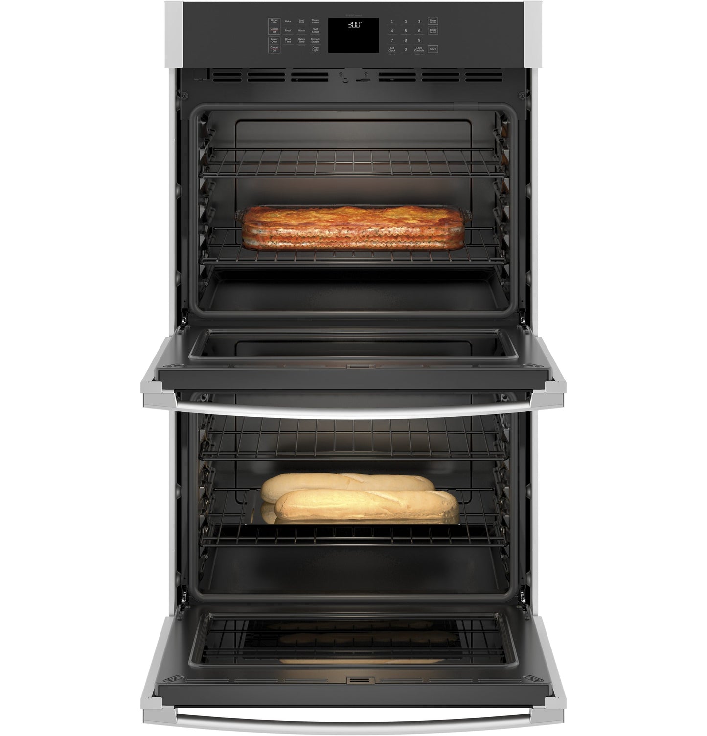 GE® 30" Smart Built-In Self-Clean Double Wall Oven with Never-Scrub Racks