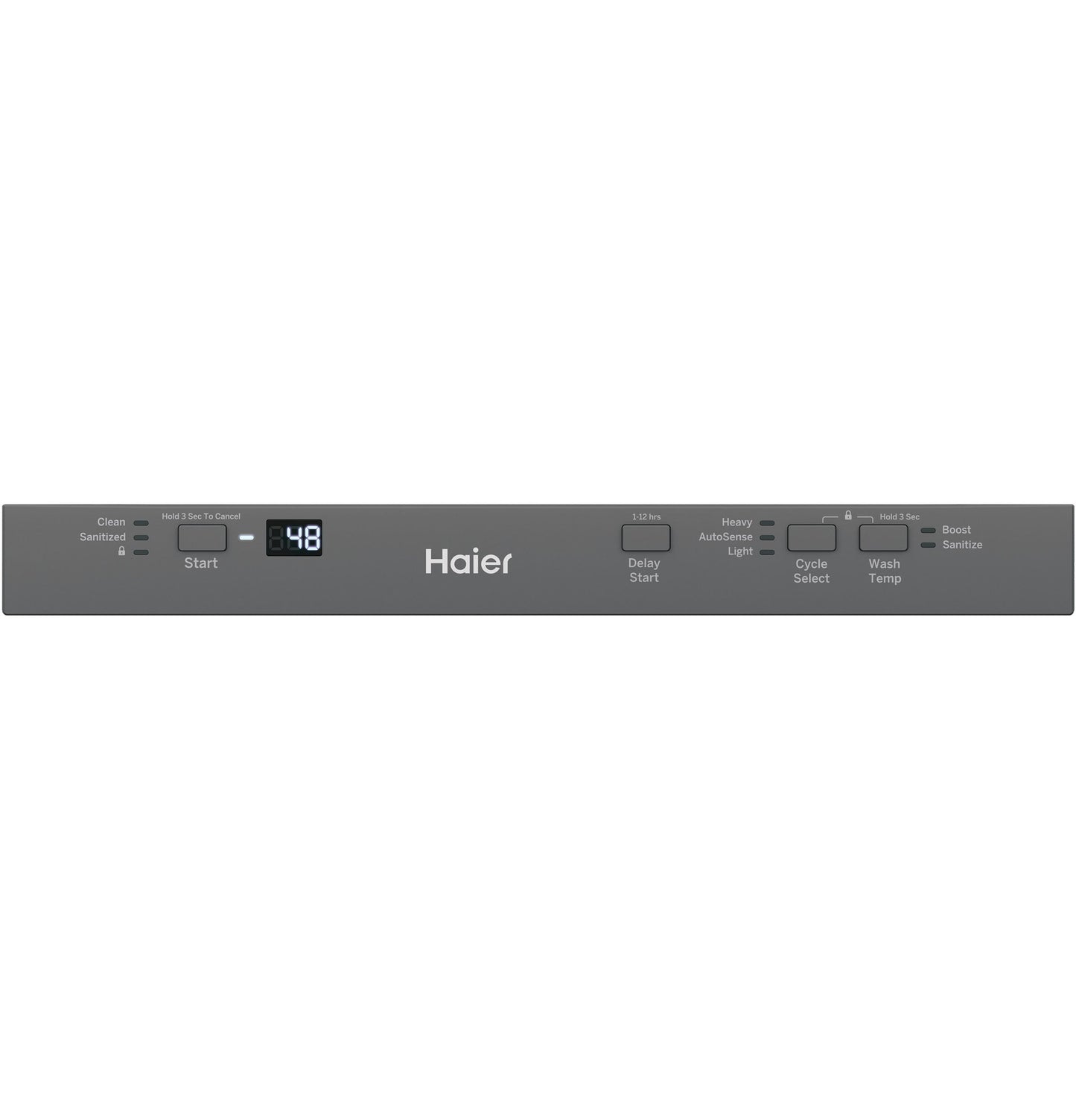 Haier 18" Stainless Steel Interior Dishwasher with Sanitize Cycle