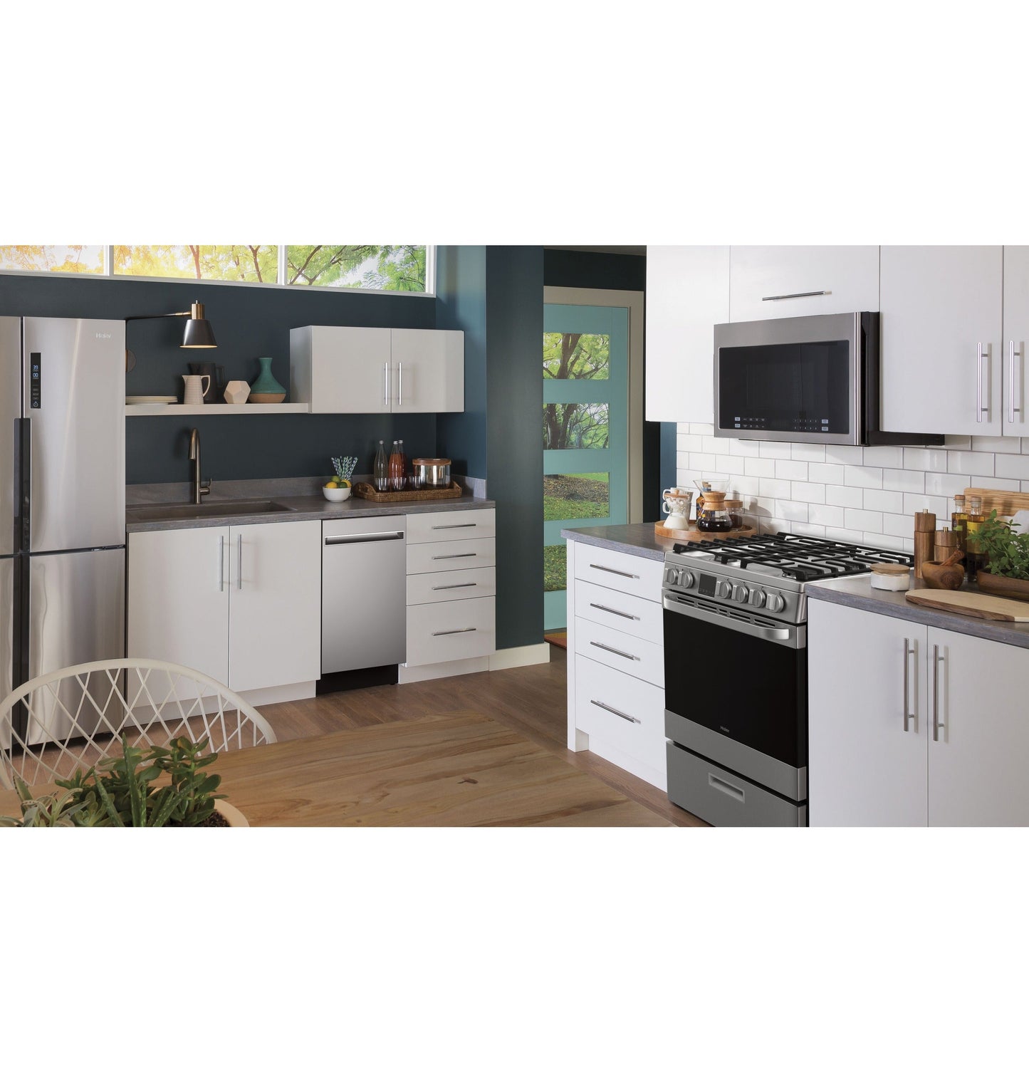 Haier 18" Stainless Steel Interior Dishwasher with Sanitize Cycle