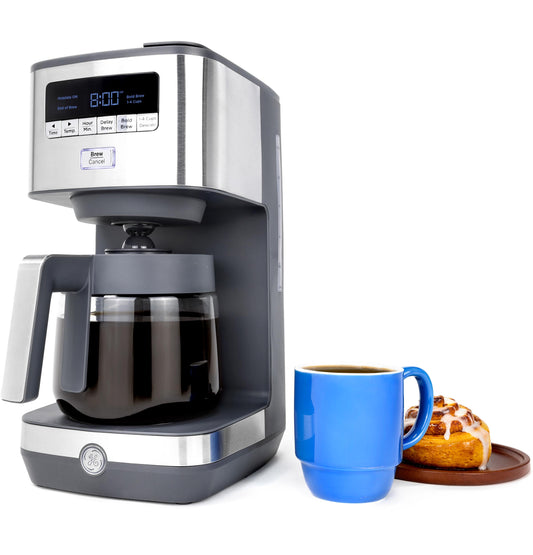 GE 12 Cup Drip Coffee Maker with Adjustable Keep Warm Plate