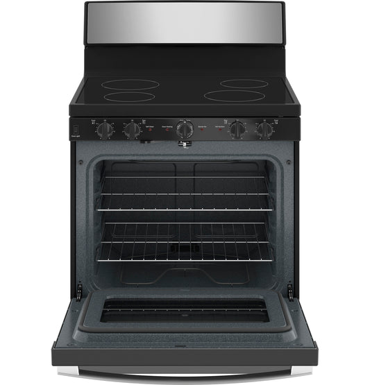 GE® ENERGY STAR® 30” Free-Standing Electric Radiant Smooth Cooktop Range