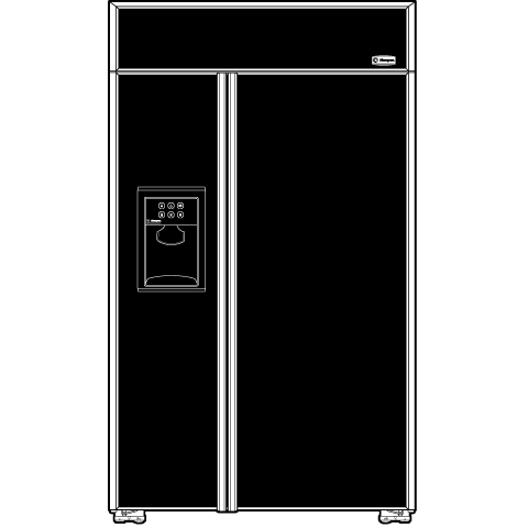 Monogram 48" Built-In Side-by-Side Refrigerator with Dispenser