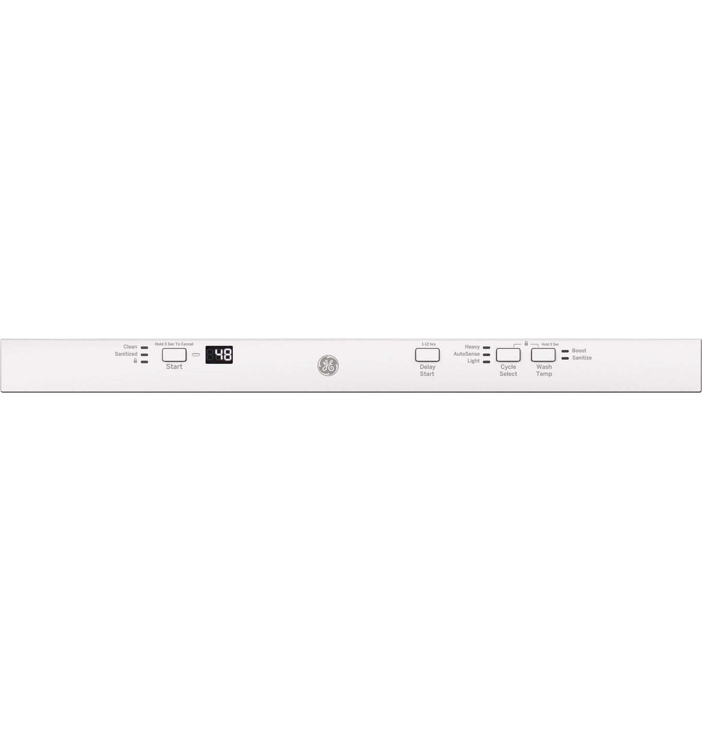 GE® ADA Compliant Stainless Steel Interior Dishwasher with Sanitize Cycle