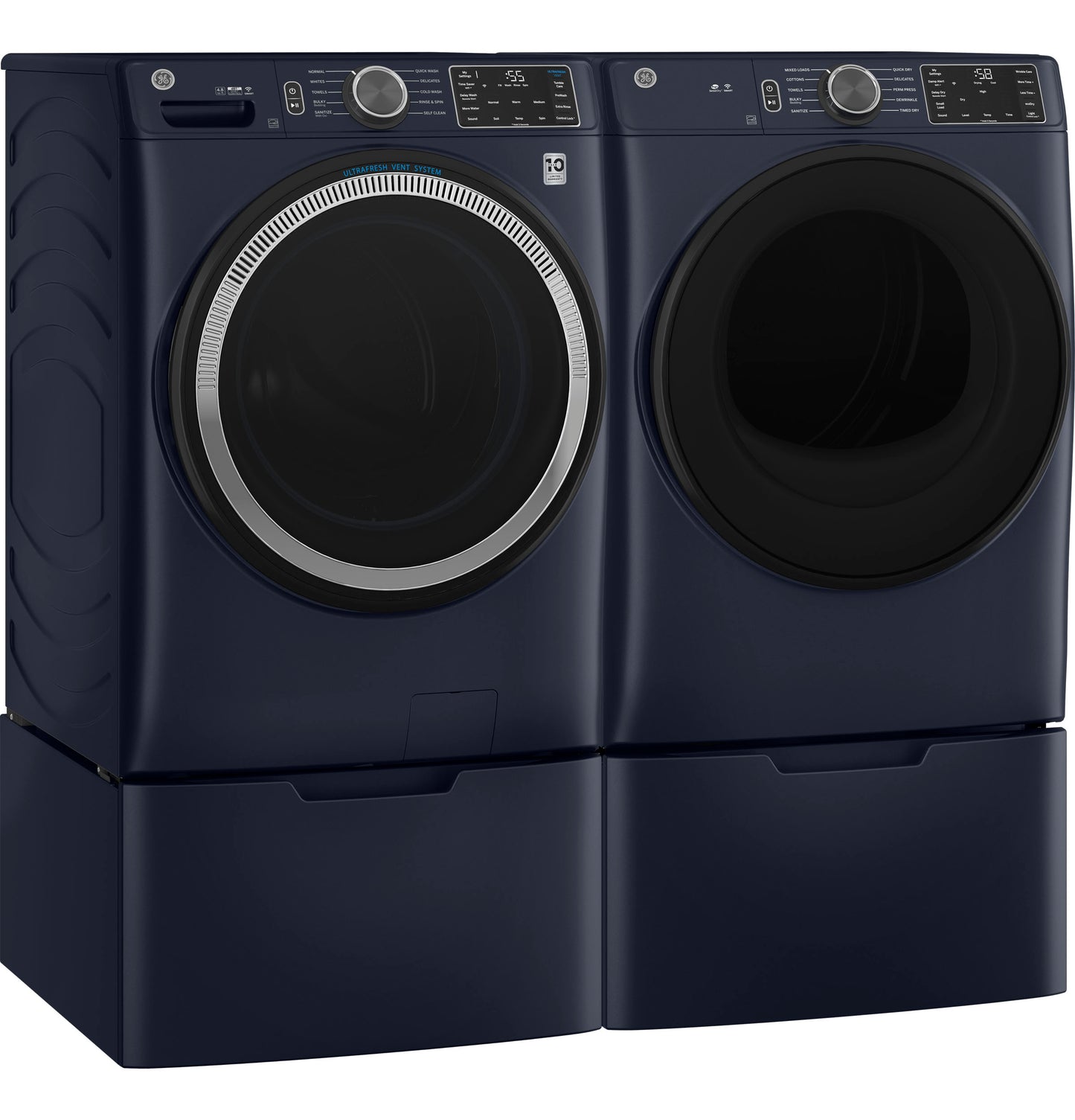 GE® 7.8 cu. ft. Capacity Smart Front Load Gas Dryer with Sanitize Cycle