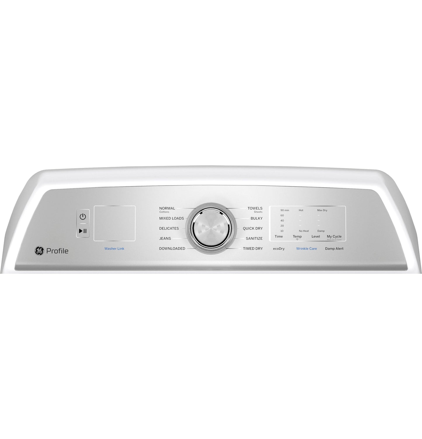 GE Profile™ 7.4 cu. ft. Capacity aluminized alloy drum Gas Dryer with Sanitize Cycle and Sensor Dry