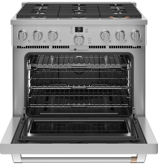 Café™ 36" Smart All-Gas Commercial-Style Range with 6 Burners (Natural Gas)