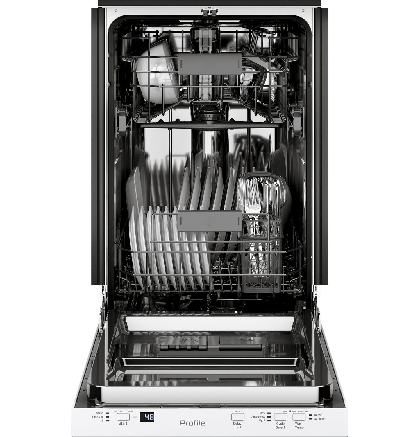 GE Profile™ 18" ADA Compliant Stainless Steel Interior Dishwasher with Sanitize Cycle