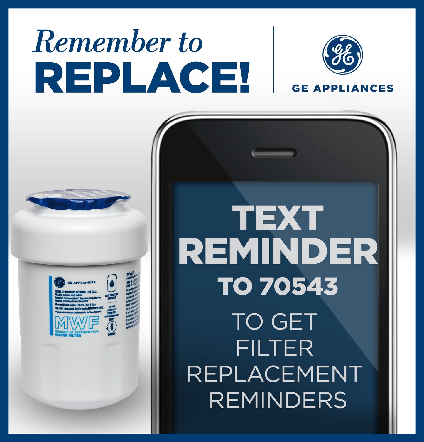 GE® MWF REFRIGERATOR WATER FILTER
