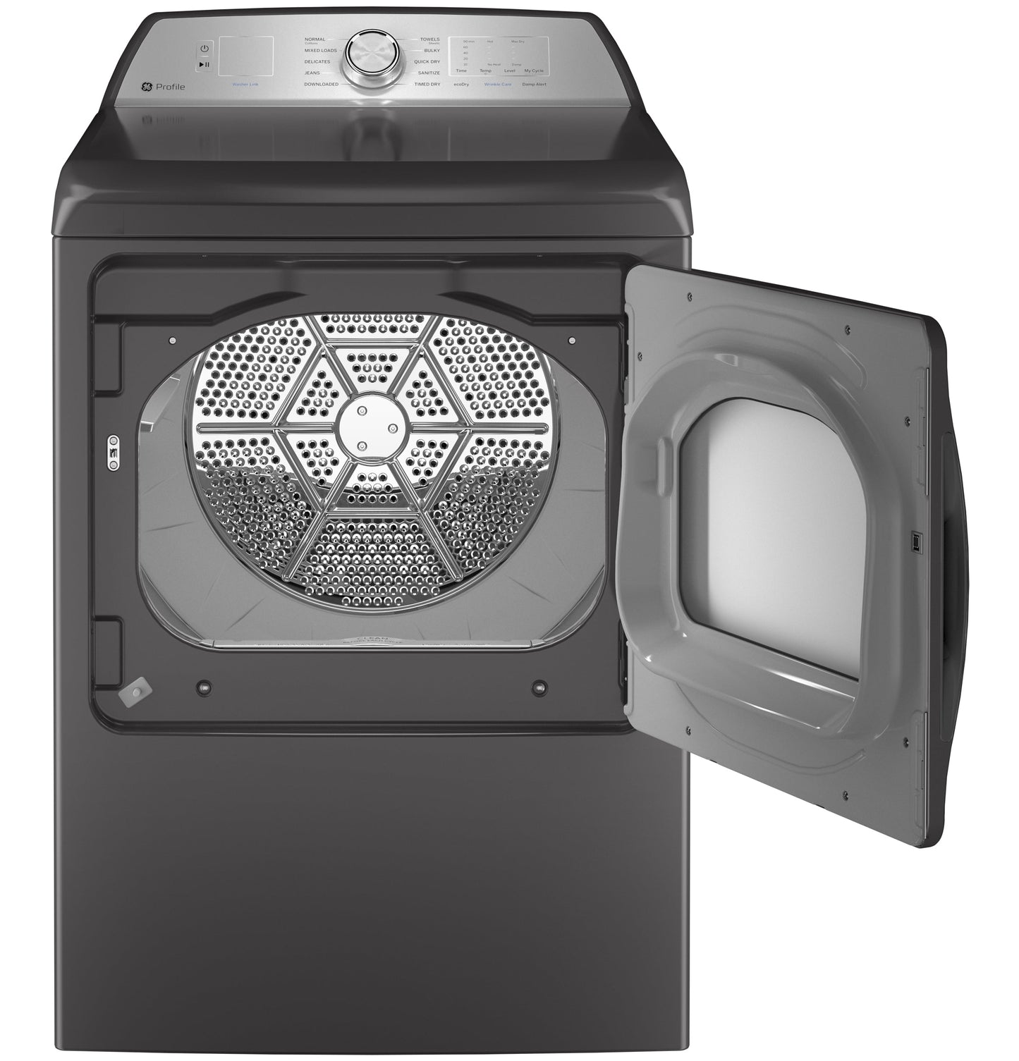 GE Profile™ 7.4 cu. ft. Capacity aluminized alloy drum Gas Dryer with Sanitize Cycle and Sensor Dry