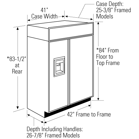 Monogram 42" Built-In Side-by-Side Refrigerator with Dispenser