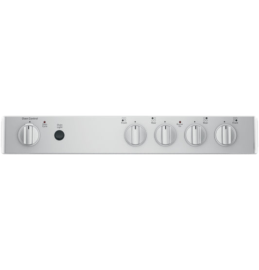 GE® 24" Free-Standing/Slide-in Front Control Range with Steam Clean and Large Window