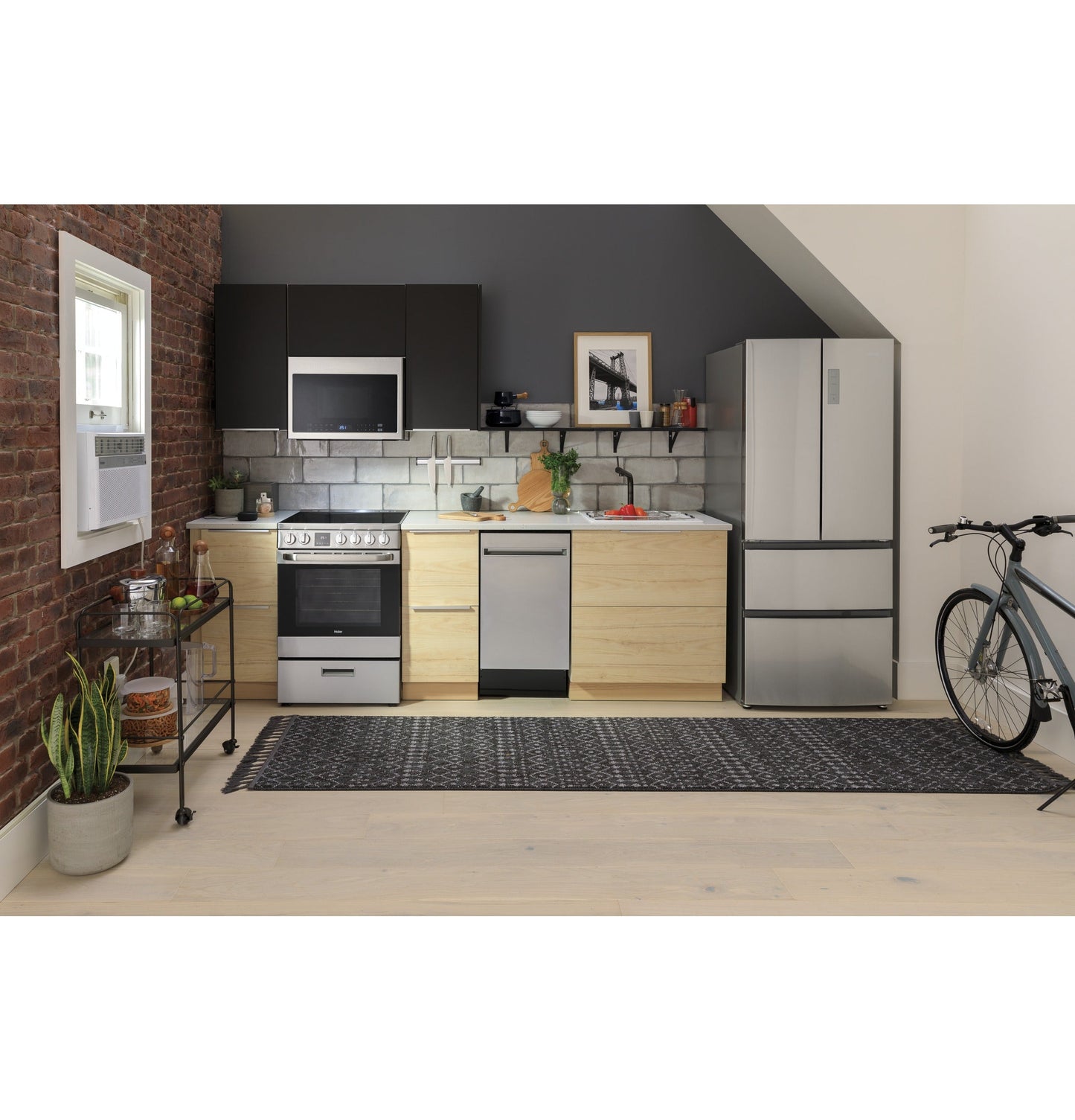 Haier 18" Stainless Steel Interior Dishwasher with Sanitize Cycle