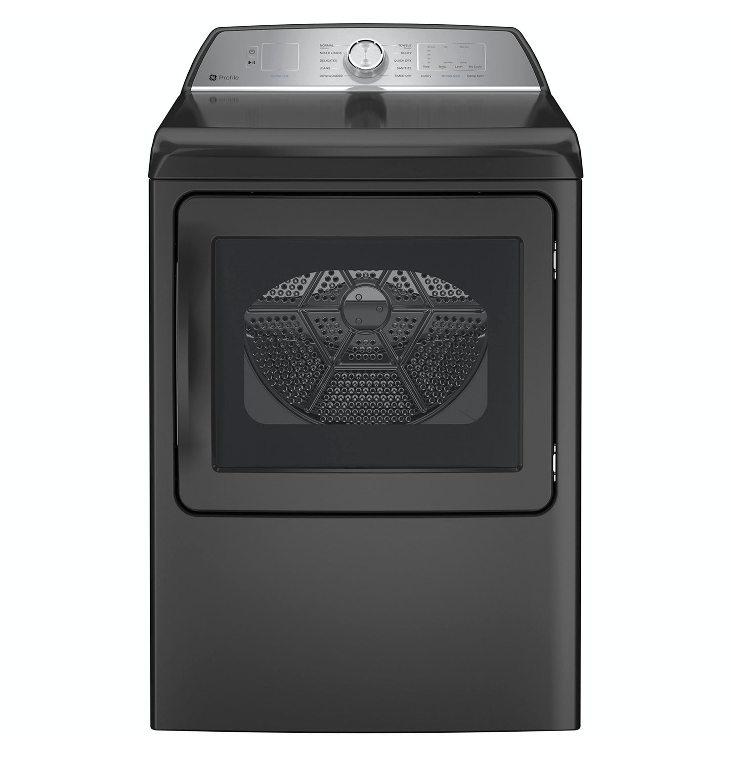 GE Profile™ 7.4 cu. ft. Capacity aluminized alloy drum Gas Dryer with Sanitize Cycle and Sensor Dry