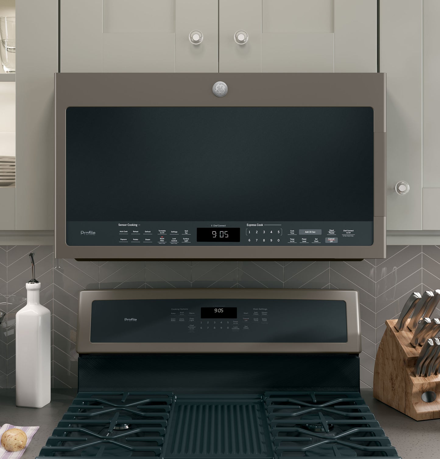 GE Profile™ 2.1 Cu. Ft. Over-the-Range Sensor Microwave Oven