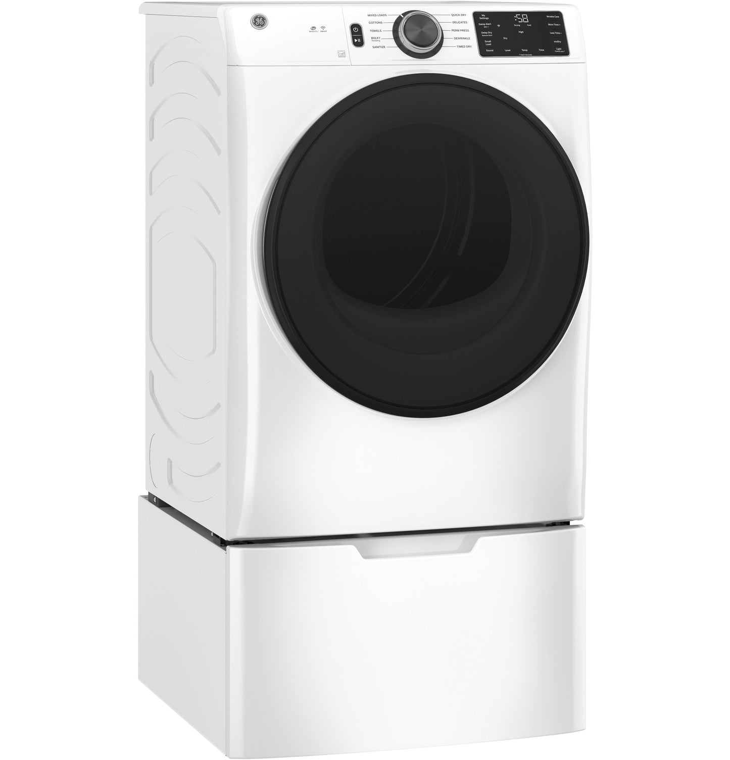 GE® 7.8 cu. ft. Capacity Smart Front Load Gas Dryer with Sanitize Cycle