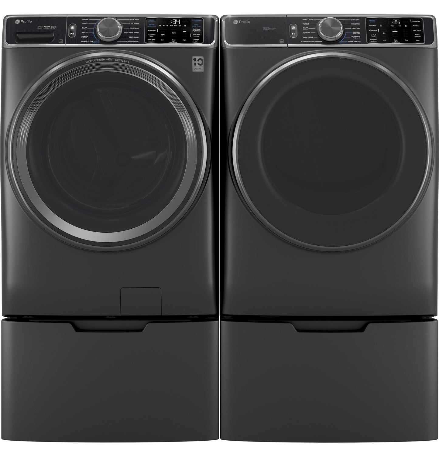GE Profile™ ENERGY STAR® 7.8 cu. ft. Capacity Smart Front Load Electric Dryer with Steam and Sanitize Cycle