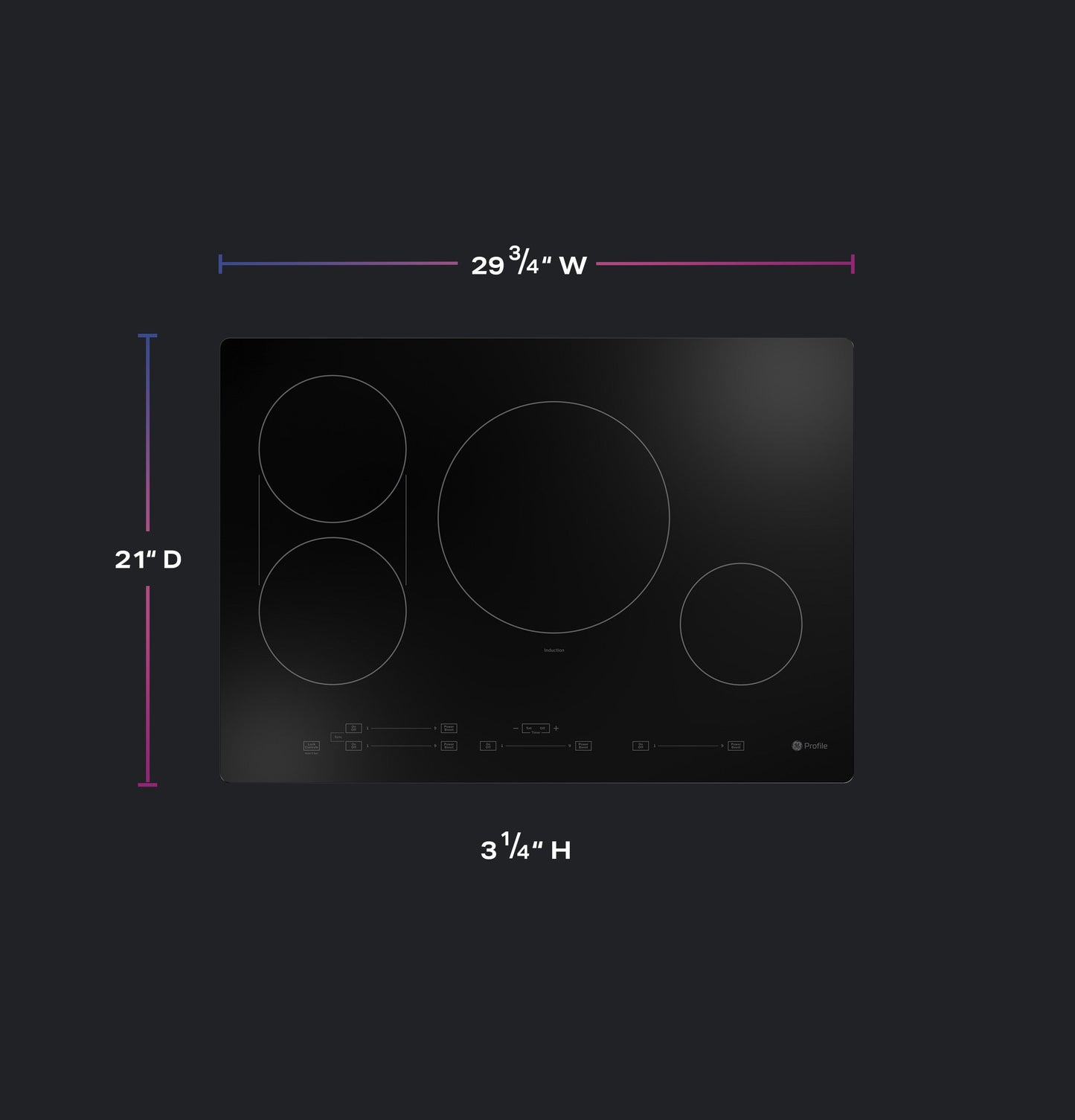 GE Profile™ 30" Built-In Touch Control Induction Cooktop
