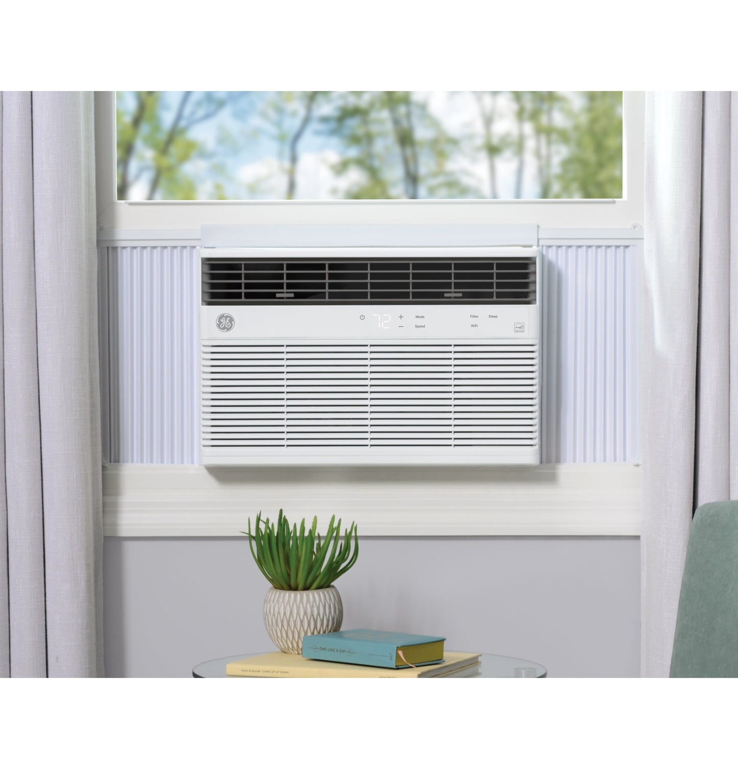 GE® 12,000 BTU Smart Electronic Window Air Conditioner for Large Rooms up to 550 sq. ft.