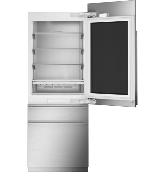 Monogram 30" Integrated Glass-Door Refrigerator for Single or Dual Installation