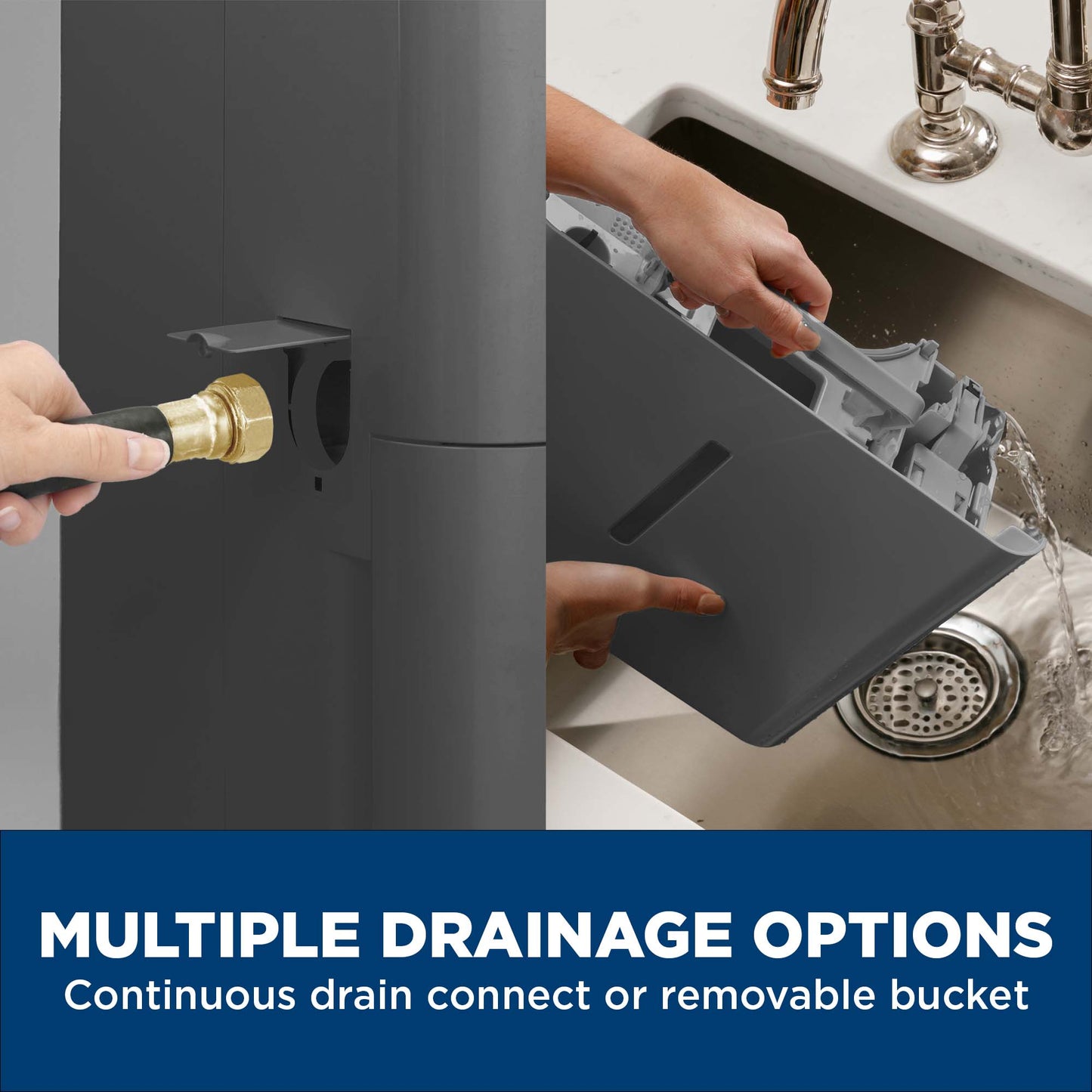 GE® ENERGY STAR® 50 Pint Portable Dehumidifier with Built-in Pump for Wet Spaces