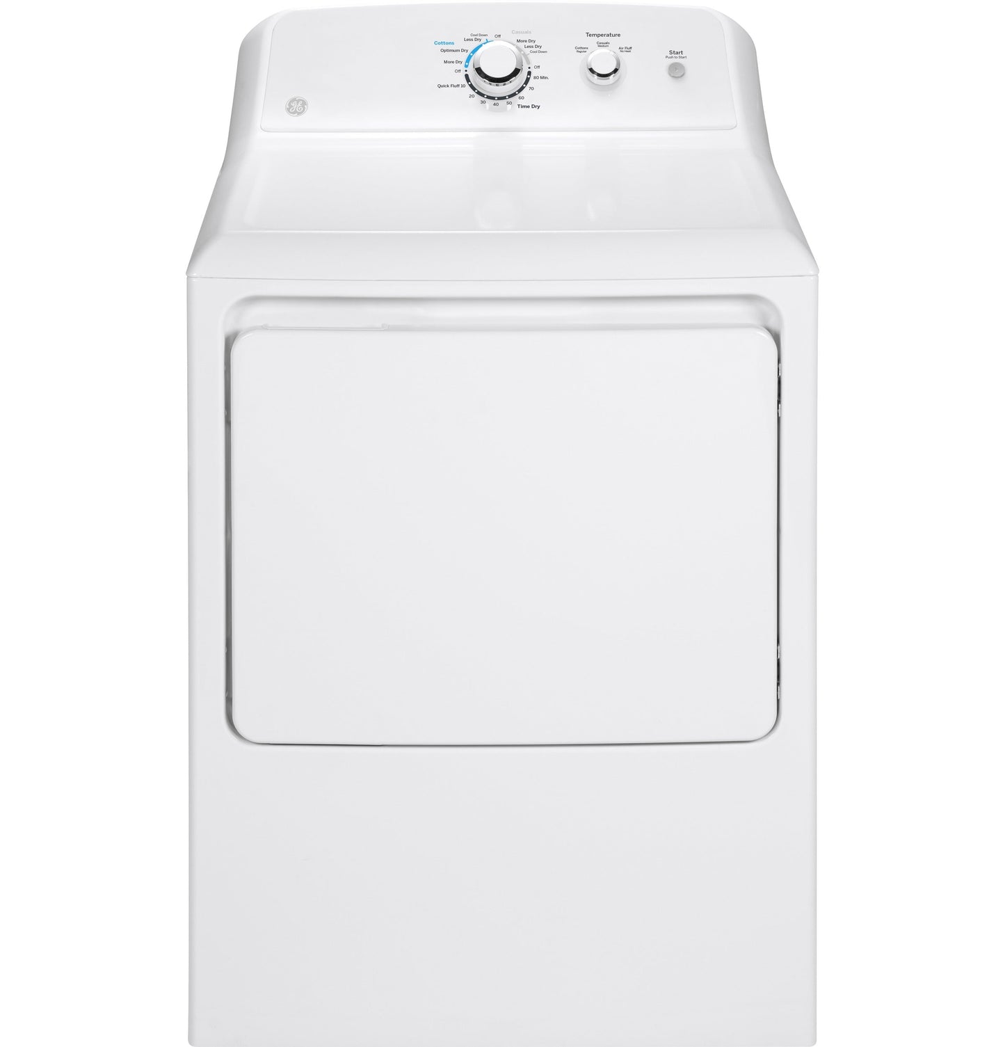 GE® 7.2 cu. ft. Capacity aluminized alloy drum Electric Dryer