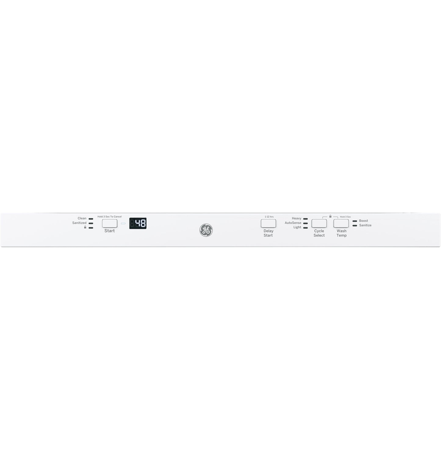 GE® ADA Compliant Stainless Steel Interior Dishwasher with Sanitize Cycle